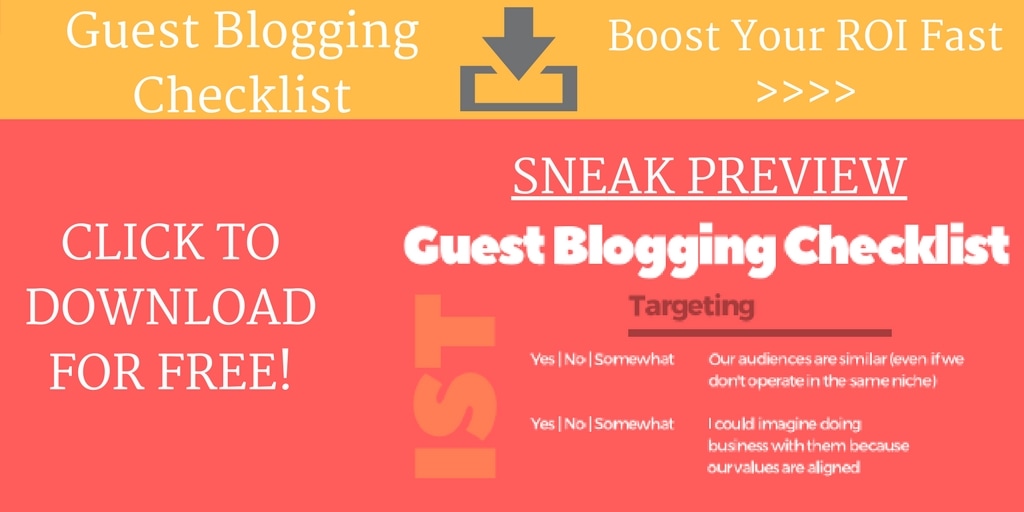Download Free Guest Blogging Checklist